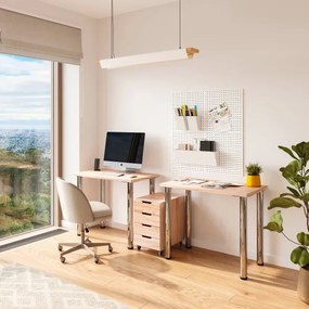 Piano d'appoggio finitura rovere per tavolo 90x50 cm in legno