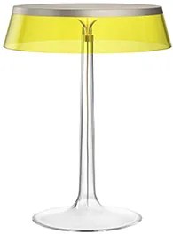 Flos Bon Jour Lampada Da Tavolo 41 cm a luce diffusa cromo opaco con corona gialla