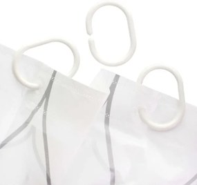 Tenda doccia TORO EASY 178x199 cm bianco/nero