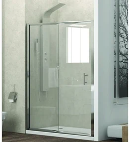 Kamalu - Porta doccia nicchia 120 cm vetro anticalcare 6mm modello KF5000