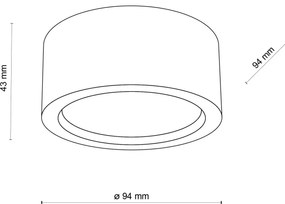 Faretto EVE 1xGX53/11W/230V faggio