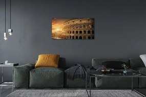 Quadro su tela Sunset di Roma Colosseo 100x50 cm