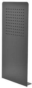 Soffione doccia a sbalzo slim 25x52 cm nero opaco in acciaio inox
