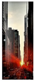 Anta per porta scorrevole esterno muro Urban in vetro multicolore, L 88 x H 215 cm spessore 8 mm, apertura destra