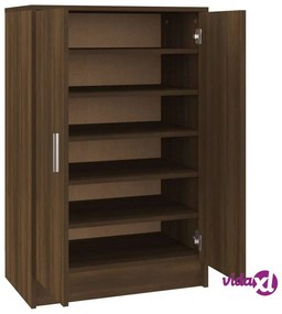 vidaXL Scarpiera Rovere Marrone 60x35x92 cm in Legno Multistrato