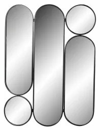 Specchio da parete DKD Home Decor Nero Multicolore Metallo 30 x 40 cm 91 x 2 x 120 cm