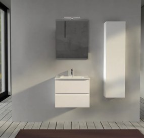 Mobile bagno 60 cm sospeso Bianco opaco - Sofia