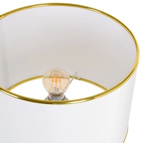 Lampada da tavolo 32 x 32 x 45,5 cm Ceramica Tessuto Sintetico Dorato Bianco