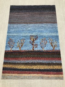 Loribaft Tappeto 120x180 Blu (Iran) Annodato A Mano