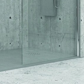 Kamalu - piatto doccia 120x80 effetto pietra grigio cemento