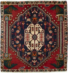 Shiraz Tappeto 70x70 Blu (Iran) Annodato A Mano