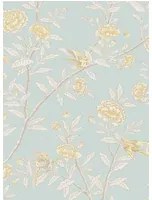 Cole & Son Carta da parati Roseberry with Birds - Powder Blue