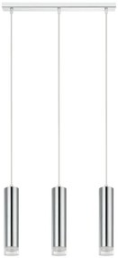 Lampadario a sospensione con filo ARMIN 3xGU10/10W/230V cromo lucido
