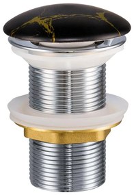 COMAD CLICK-CLACK T201M-B12-3-Scarico del lavandino CLICK-CLACK diametro 7 cm opaco nero