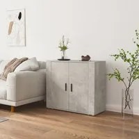 Credenza Grigio Cemento 80x33x70 cm in Legno Multistrato cod mxl 27819