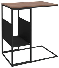 Tavolino nero 55x36x59,5 cm legno multistrato
