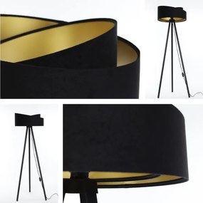 Lampada da terra GALAXY 1xE27/60W/230V nero/wenge