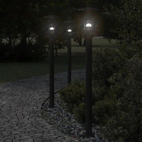 Lampada Da Terra Per Esterni Argento 100 Cm İn Acciaio Inox /