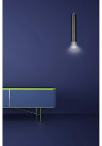 Lampada a Sospensione in Acciaio KIBO 1 GU10 Colore del corpo Nero e Cromo