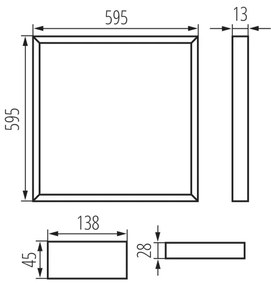 Kanlux 26778 - LED cornice da incasso AVAR LED/32W/230V 4000K UGR&lt;19 59,5x59,5 cm