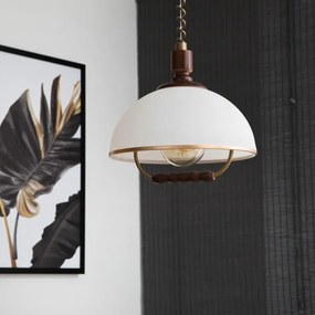 Lampadario a scomparsa RAMONA 1xE27/60W/230V beige/marrone scuro