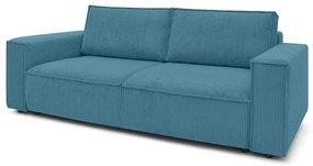 Divano turchese allungabile con rivestimento in velluto a coste 245 cm Nihad – Bobochic Paris