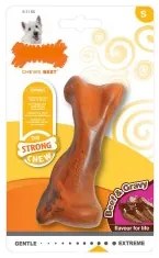 Giocattolo da mordere per cani Nylabone Strong Chew Salsa Carne Gomma Taglia S