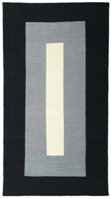 Kilim Tappeto 120 x 230 Nero (Iran) Tessuto A Mano