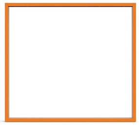 Gamba per mobili rettangolare STEELMI Tube in acciaio arancione lucido L 78 x P 8 x H 71 cm