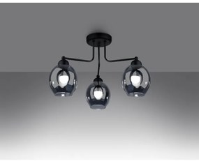 Sollux SL.1144 - Lampadario a stelo FILLAN 3xE27/60W/230V nero