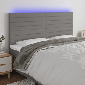 Testiera A Led Grigioscuro 180x5x118/128cm İntessuto /