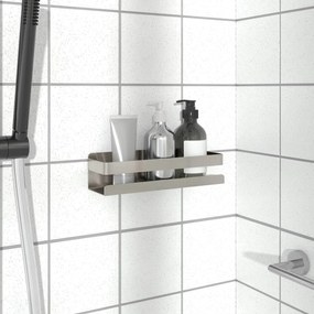 Mensola Per Doccia 23x6,5x6 Cm İn Acciaio Inox 304 Spazzolato /