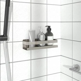 Mensola Per Doccia 23x6,5x6 Cm İn Acciaio Inox 304 Spazzolato /