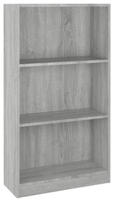 Libreria Grigio Sonoma 60x24x109 cm in Legno Ingegnerizzato