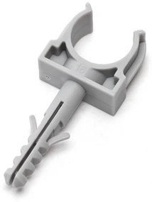 Clips fissatubo a scatto con tassello per Tubo 16mm grigio 10pz Aigostar