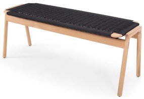 Panchina nera/di colore naturale Klupa – Gazzda