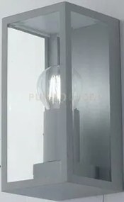 Applique mondrian silver 1 luce attacco e27 ip44 11x13x23,6cm in me...