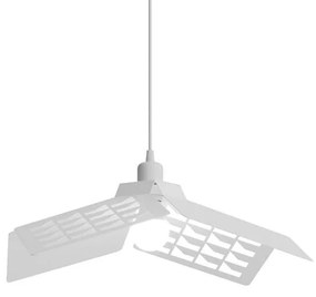 Lampadario Moderno Geo bianco paralume bianco E27 Ø45cm