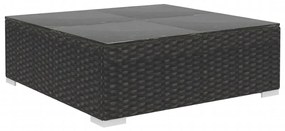 Set Divani da Giardino 8 pz con Cuscini in Polyrattan Nero