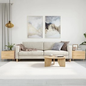 Tavolini Salotto 2pz Rovere Sonoma 50x50x40cm Legno Multistrato /