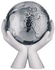 Bongelli preziosi statua moderna scultura mani mondo collezione Globe cm 12 x 13 Argento