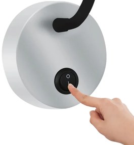 Brilagi - LED Lampada flessibile da muro MAYA LED/3W/230V 4000K argento