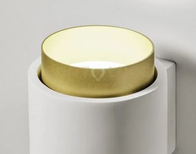 Syme applique da parete 2 luci attacco gx53 tonda ottone in gesso e...