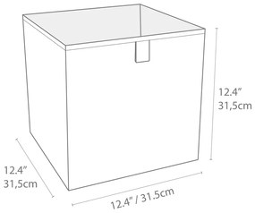 Scatola portaoggetti grigia Cube - Bigso Box of Sweden