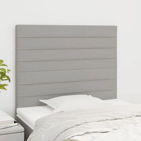 Testiera 2 Pz Grigio Chiaro 90x5x78/88 Cm İn Tessuto /