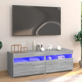 Mobile Porta TV con Luci LED Grigio Sonoma 120x35x40 cmcm