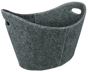 Cestino in feltro con manici 54x40 cm grigio