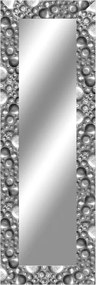 Specchio VESUVIO rettangolare in legno argento 158 x 58 cm