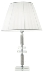 Lampada da tavolo DIDO in vetro trasparente 40x66 cm Cromo