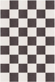 Tappeto in lana a pelo corto tessuto a mano Chess Flatweave